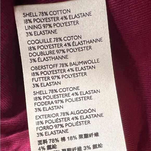 Maeve Buckle Crop Top XL Corduroy Raspberry NWT - Picture 6 of 8